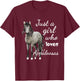 Just A Girl Who Loves Appaloosa Horses Gift T-Shirt - T-Shirt | Maroon