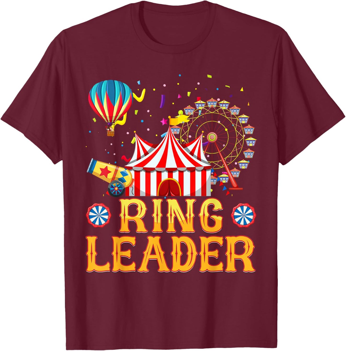 Ring Leader Carnival Circus Costume Circus Theme Party Kids T-Shirt - T-Shirt | Maroon