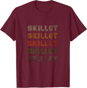 Love Heart Skillet Grunge Vintage Style Black Skillet T-Shirt - T-Shirt | Maroon