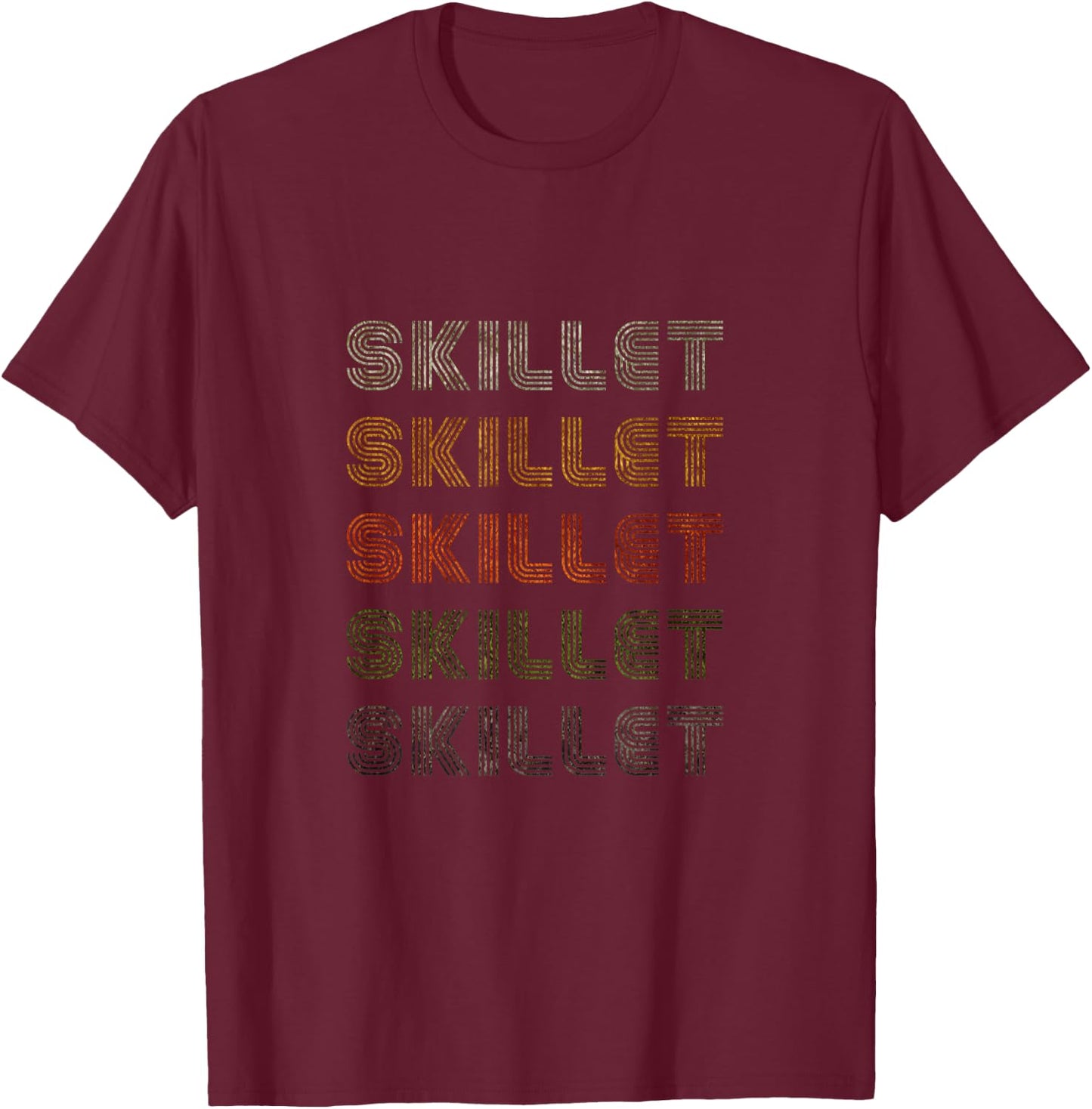 Love Heart Skillet Grunge Black Pan Vintage Style , black T-Shirt - T-Shirt | Maroon