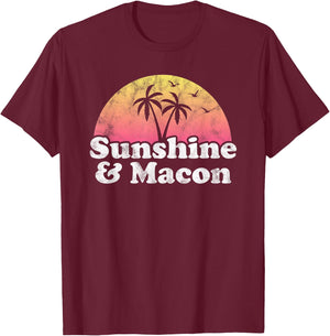 Sunshine and Macon GA Georgia Men Women Kids T-Shirt - T-Shirt | Maroon