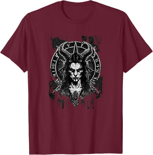 gothic aesthetic Occult Unholy grunge Emo Punk Satanic T-Shirt - T-Shirt | Maroon