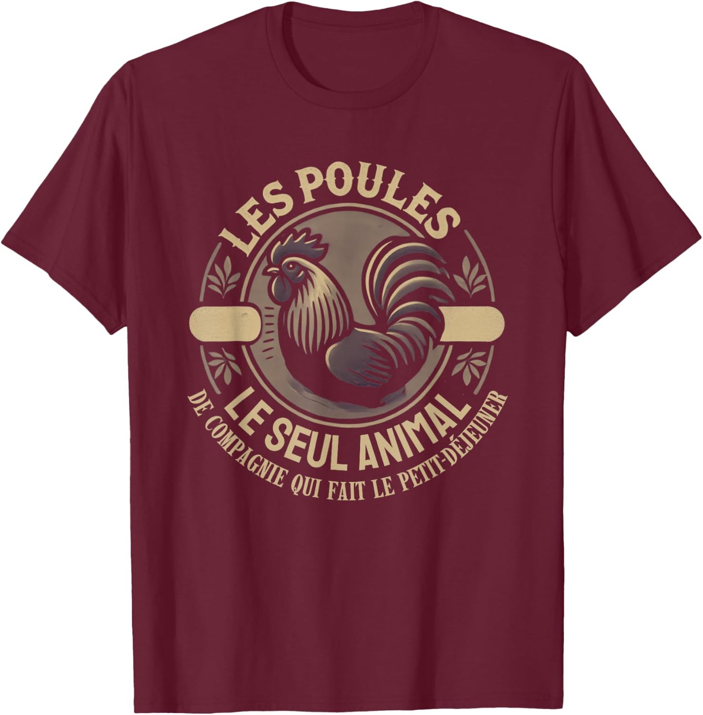 Funny Hen Garden Hens T-Shirt - T-Shirt | Maroon