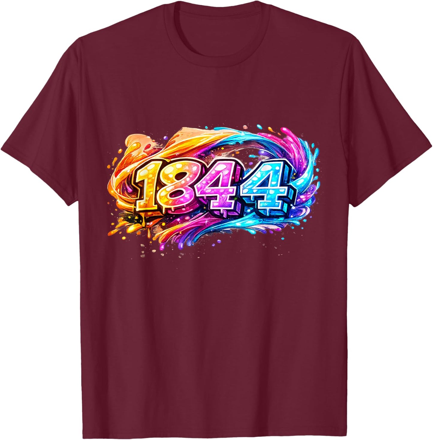 1844 - Spalsh T-Shirt - T-Shirt | Maroon