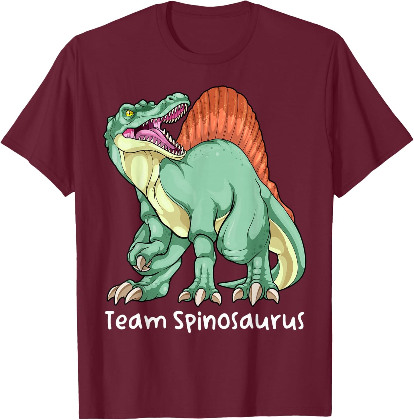 Team Spinosaurus Dinosaurier Wirbelsäule Eidechse Prähistorische Kinder Jungen T-Shirt - T-Shirt | Maroon