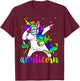 Aunticorn Aunty Dabbing Unicorn Auntie Aunt Christmas Gift T-Shirt - T-Shirt | Maroon