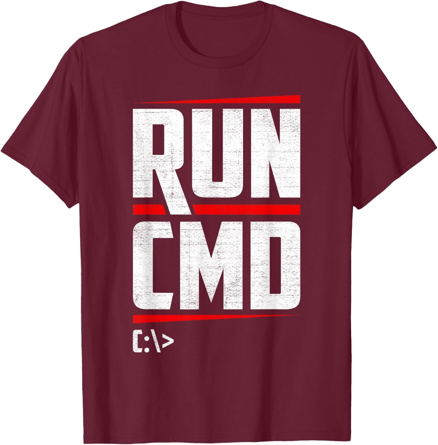 Run CMD Programmierer IT Spezialist T-Shirt - T-Shirt | Maroon