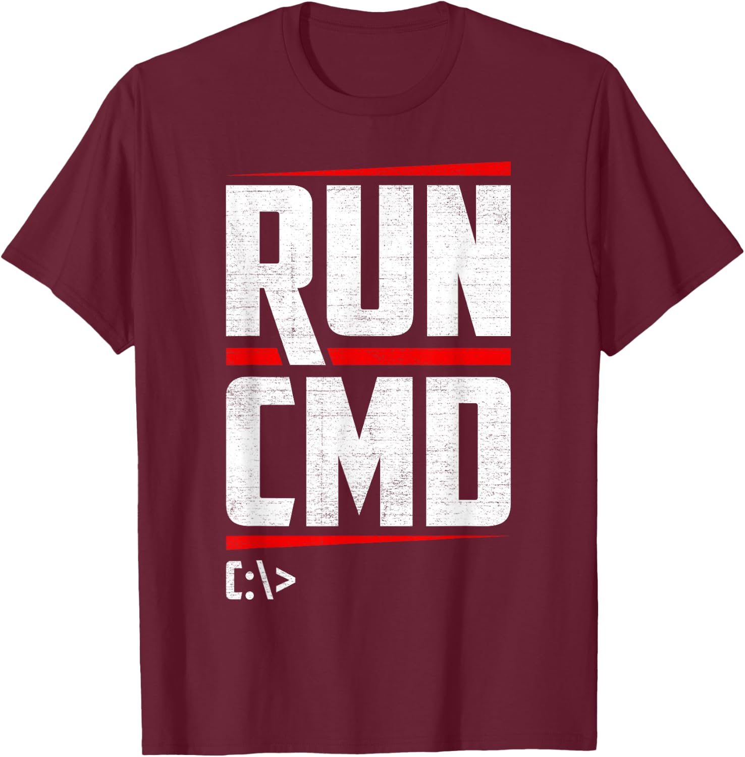 Run CMD Programmierer IT Spezialist T-Shirt - T-Shirt | Maroon