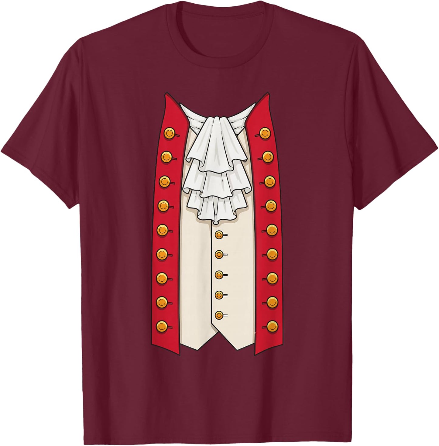 Revolutionary War 18th Century Costume T-Shirt - T-Shirt | Maroon