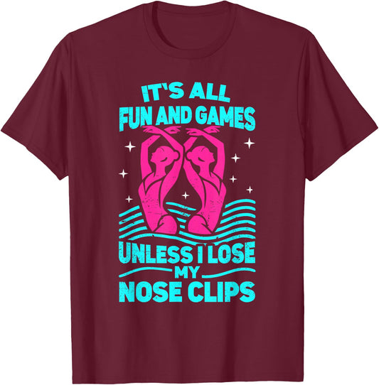 Synchro swimmer women artistic synchronized swimming T-Shirt - T-Shirt | Maroon