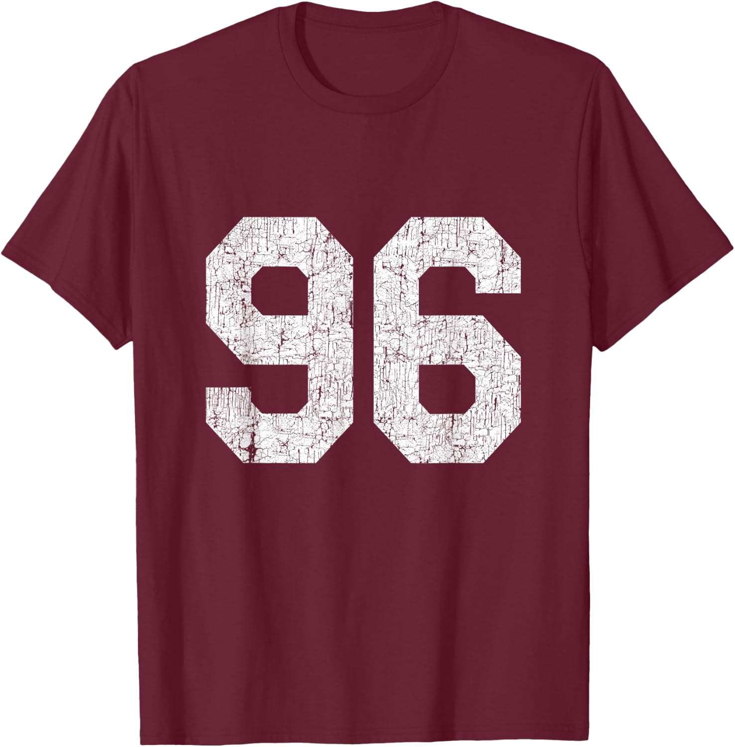 #96 Jersey Uniform Varsity Sports Number, 1996, 96th T-Shirt - T-Shirt | Maroon