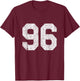 #96 Jersey Uniform Varsity Sports Number, 1996, 96th T-Shirt - T-Shirt | Maroon
