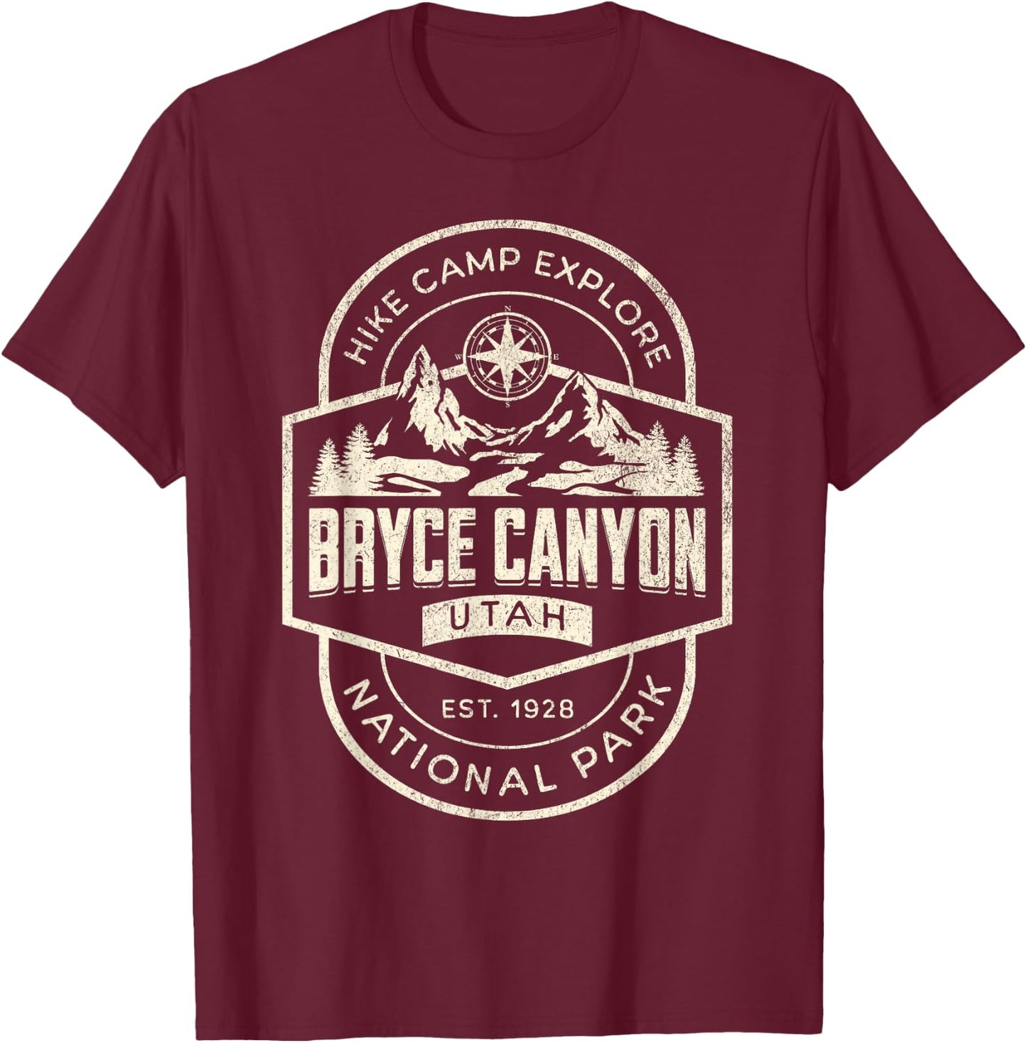 Bryce Canyon National Park T-Shirt - T-Shirt | Maroon