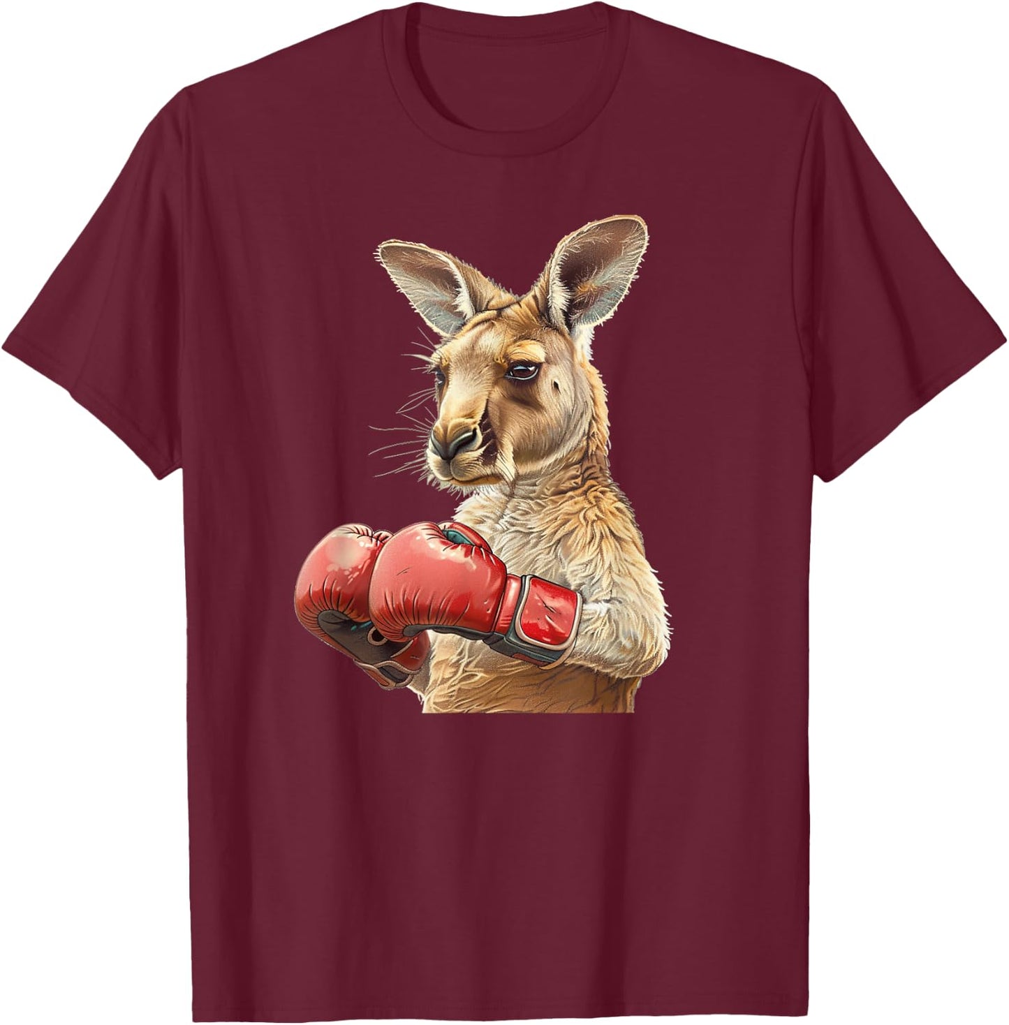 Cool Kangaroo Costume with boxing Gloves T-Shirt - T-Shirt | Maroon