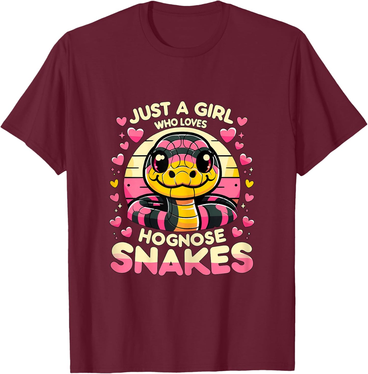Just a Girl who loves Hognose Snakes T-Shirt - T-Shirt | Maroon