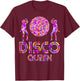 Fantastic Natural Diva Afro Disco Queen 70's Party , black T-Shirt - T-Shirt | Maroon