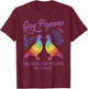 Funny Retro Gay Pigeons LGBT Pride Month Humor Sarcastic T-Shirt - T-Shirt | Maroon