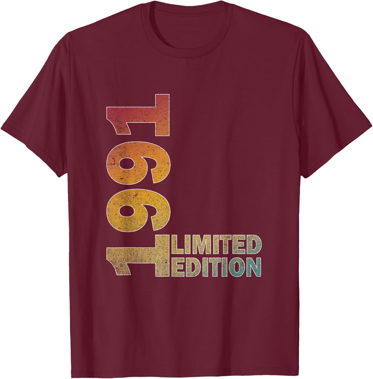 35th Birthday Gift men & women born 1991 turning 35 Year Old T-Shirt - T-Shirt | Maroon