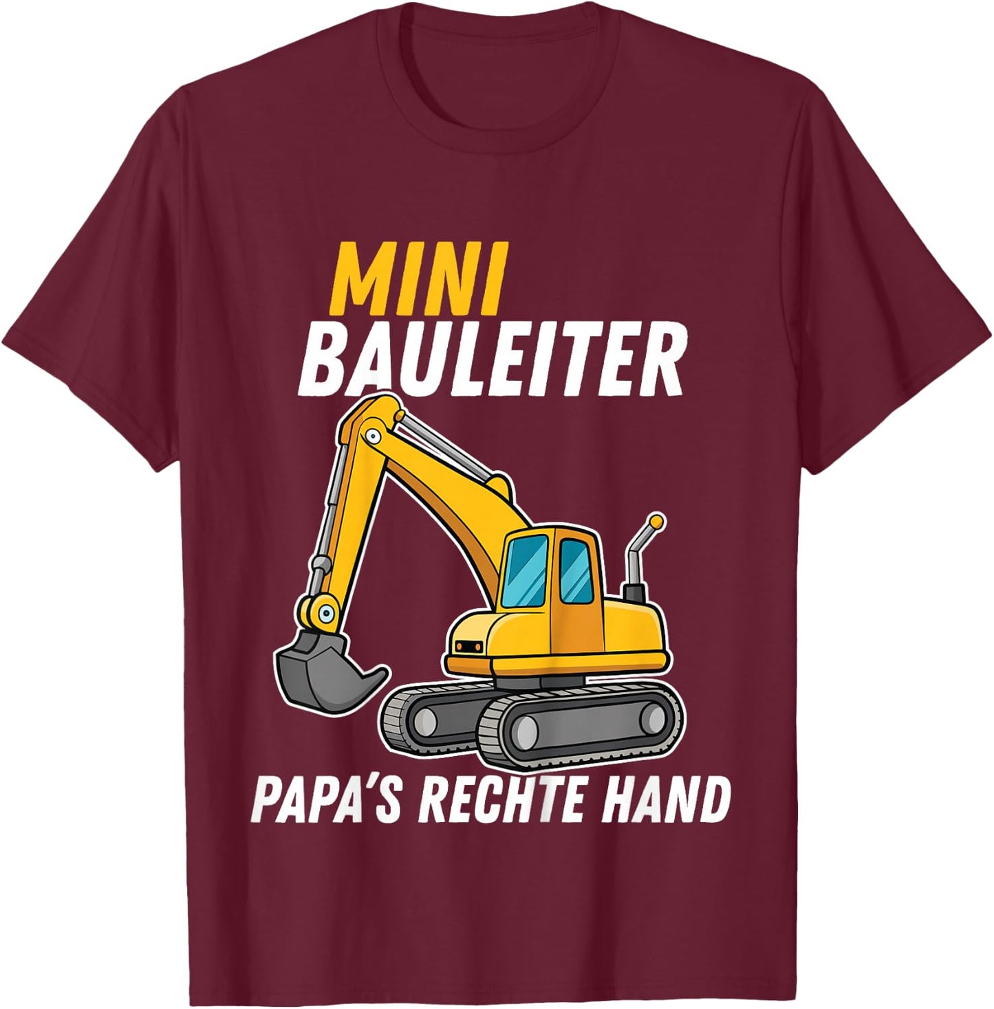 Children's Excavator Children's Construction Worker Costume Decoration Hauherr Bauleiter , black T-Shirt - T-Shirt | Maroon