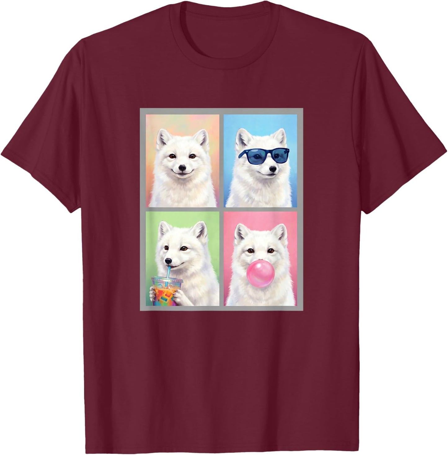 Arctic Foxes Funny Arctic Fox T-Shirt - T-Shirt | Maroon