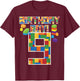 Cute 9th Birthday Gift 9 Years Old Block Building Boys Kids T-Shirt - T-Shirt | Maroon