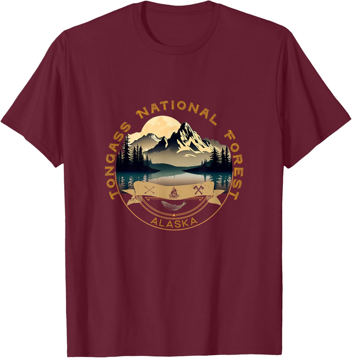 Tongass National Forest Vacation Apparel - Souvenir T-Shirt - T-Shirt | Maroon