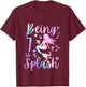 7 Year Old 7th Mermaid Birthday Under Sea Party Themed T-Shirt - T-Shirt | Maroon