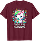 Tummy Ache Survivor Cute Unicorn My Tummy Hurts Meme Kids T-Shirt - T-Shirt | Maroon
