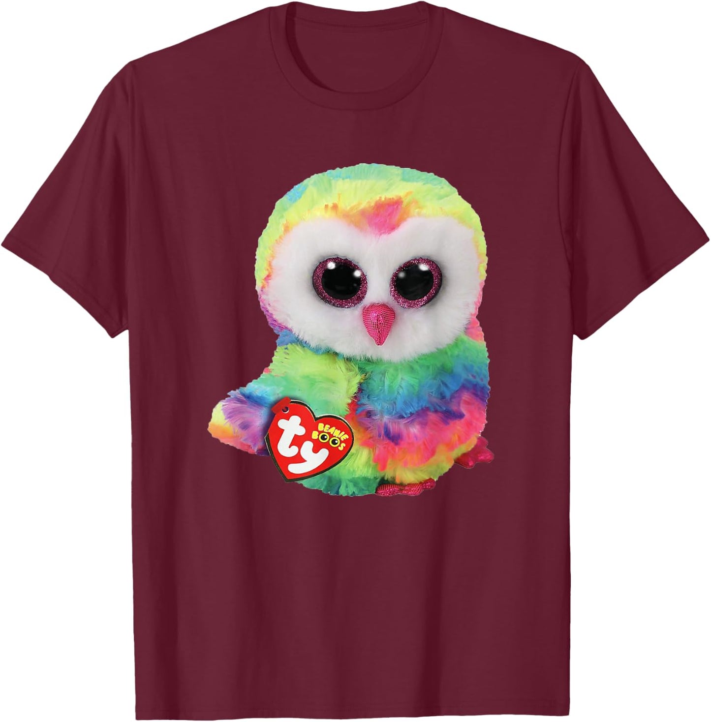 Cute Ty Owen Owl Boo Cat Fly Toy Shirt for Kids and Adults T-Shirt - T-Shirt | Maroon
