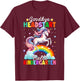 Kids Goodbye Headstart Hello Kindergarten Unicorn Graduation T-Shirt - T-Shirt | Maroon