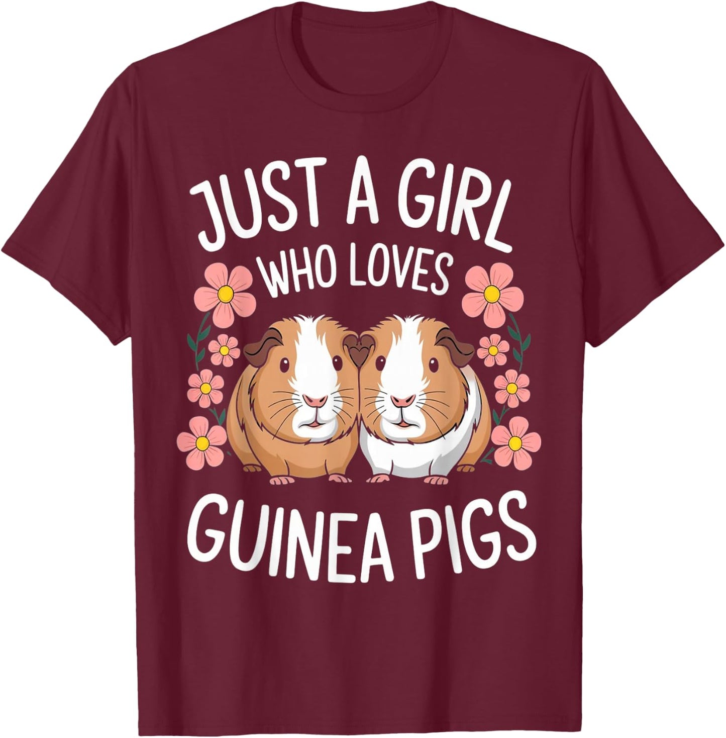 Guinea Pig For Girls Teenagers Guinea Pigs Adoption T-Shirt - T-Shirt | Maroon