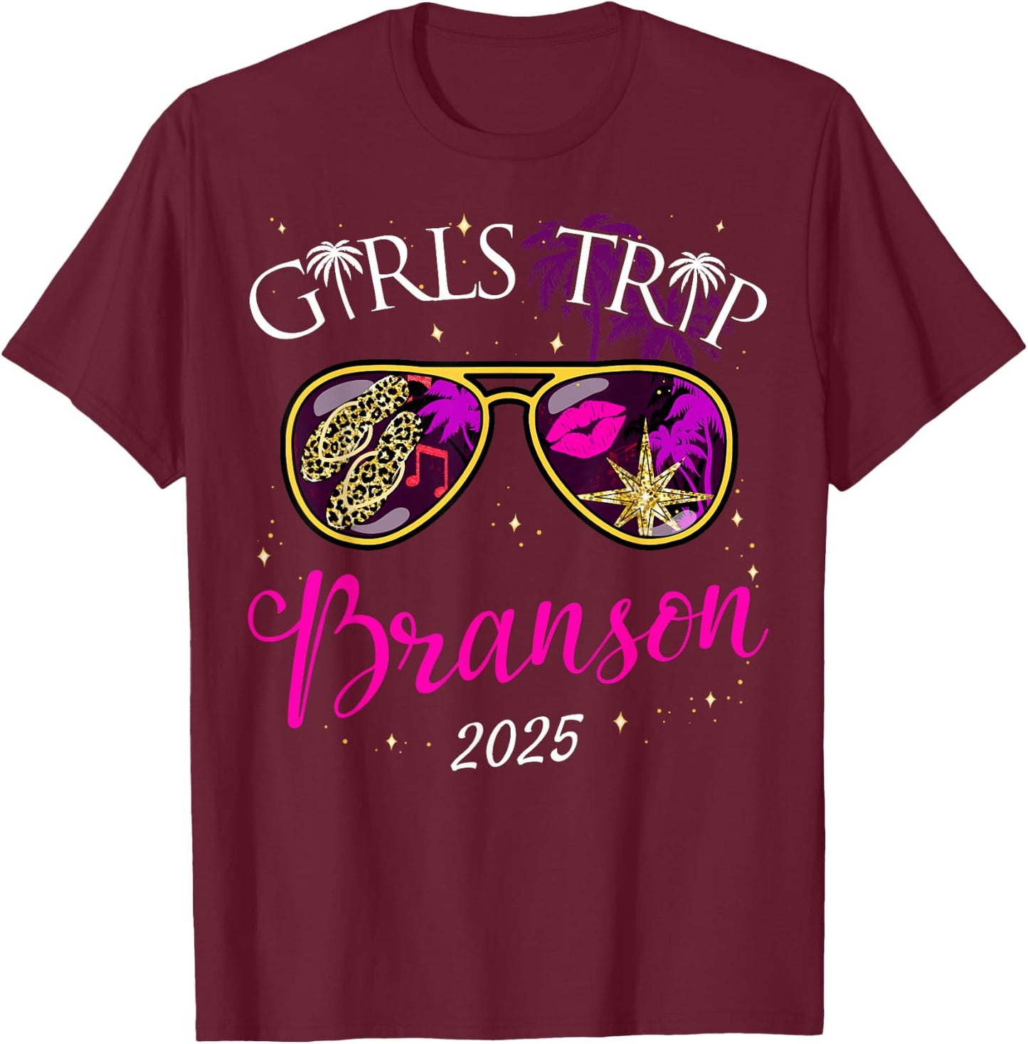 Birthday Squad for Girls Trip Branson 2025 on Holiday Weekend T-Shirt - T-Shirt | Maroon