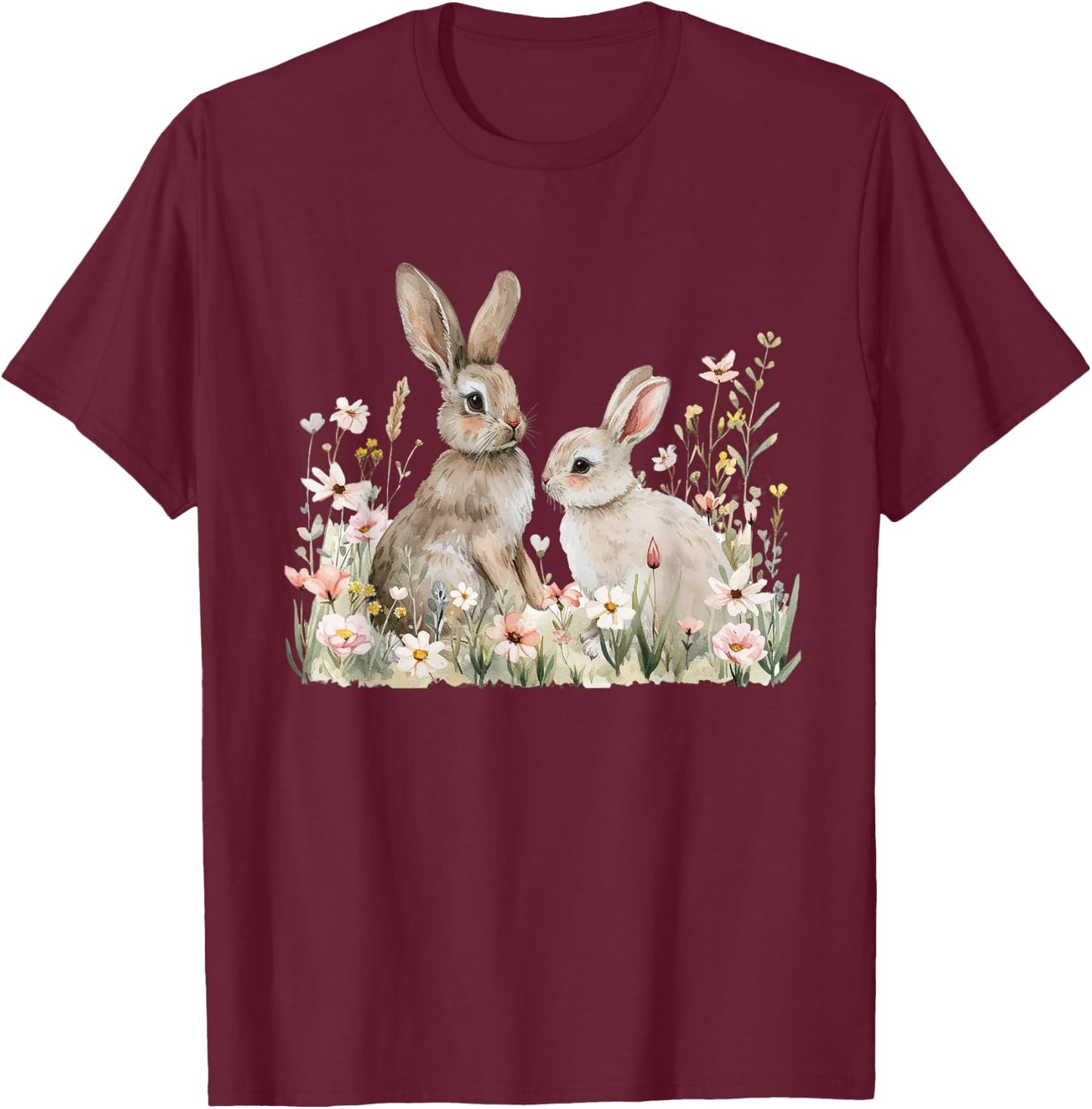 Bunny Lover Graphic Design Rabbit Owner T-Shirt - T-Shirt | Maroon