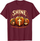 Halloween Scary Pumpkin Shine With Light Of Jesus Christian T-Shirt - T-Shirt | Maroon