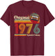 1976 Vintage Anniversary Retro Limited Edition Man Woman Gift , Black T-Shirt - T-Shirt | Maroon