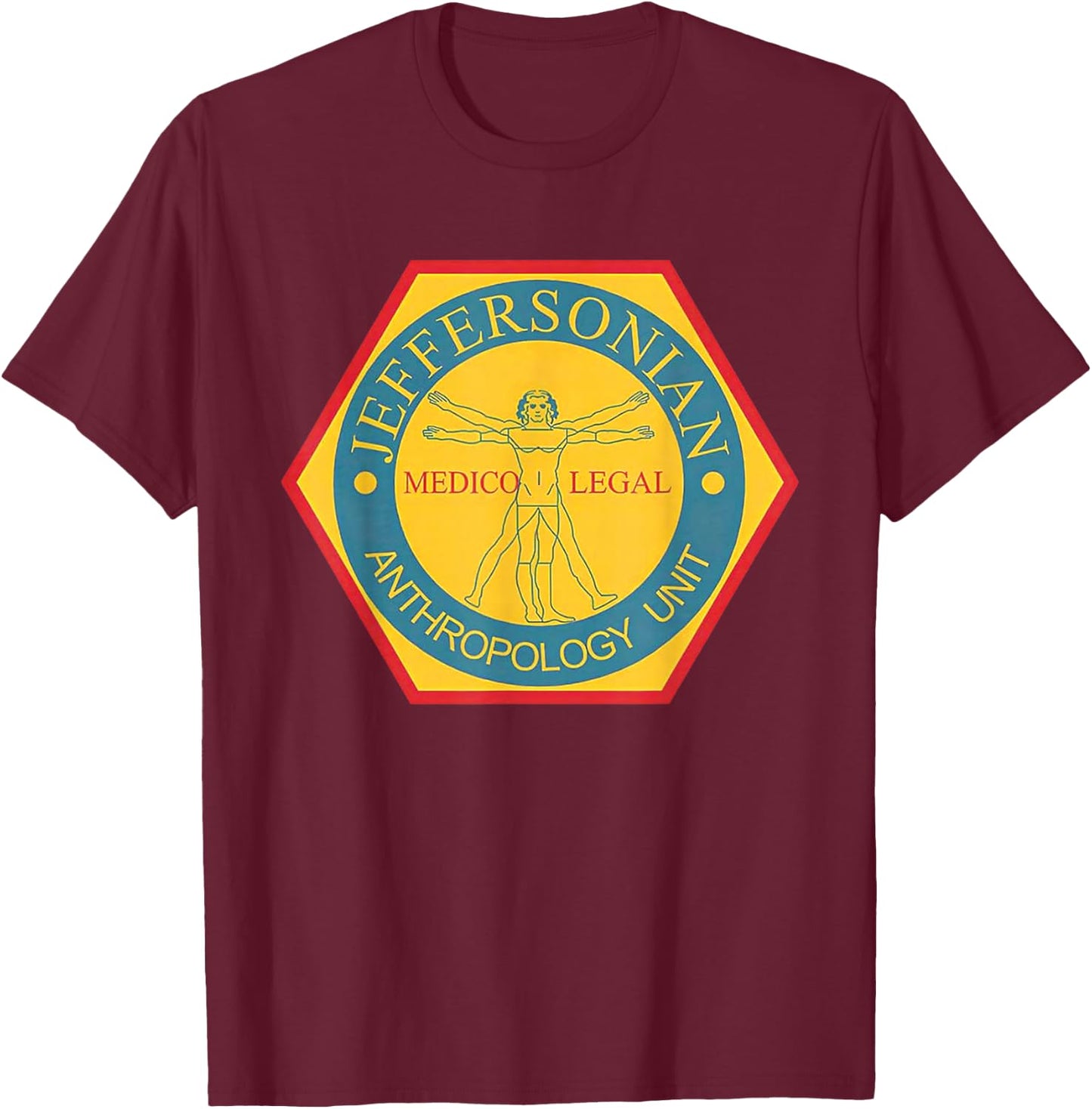 Jeffersonian Institute Anthropology Unit T-Shirt - T-Shirt | Maroon