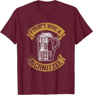 I Don't Give A Schnitzel Shirt for Oktoberfest Germany T-Shirt - T-Shirt | Maroon