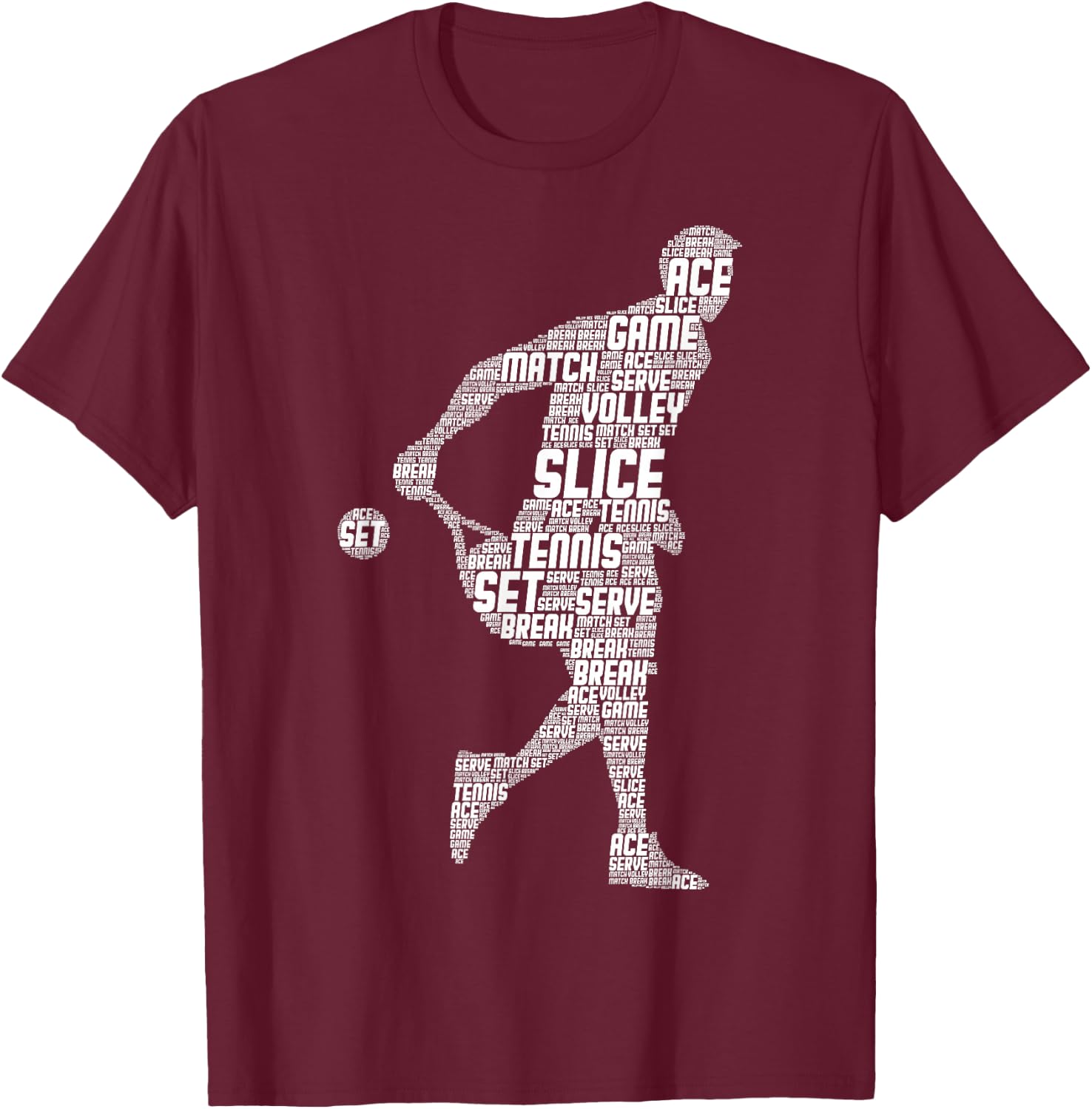 Men's Tennis Apparel & Gift Tennis Boys Youth Men Kids T-Shirt - T-Shirt | Maroon