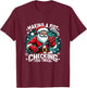 Making A Fist Checking Your Twice Santa Xmas Hockey Players T-Shirt - T-Shirt | Maroon