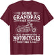 Some Grandpas Take Naps Real Grandpas Ride Motorcycles T-Shirt - T-Shirt | Maroon