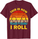 Cool Roller Coaster Women Amusement Theme Park Retro T-Shirt - T-Shirt | Maroon