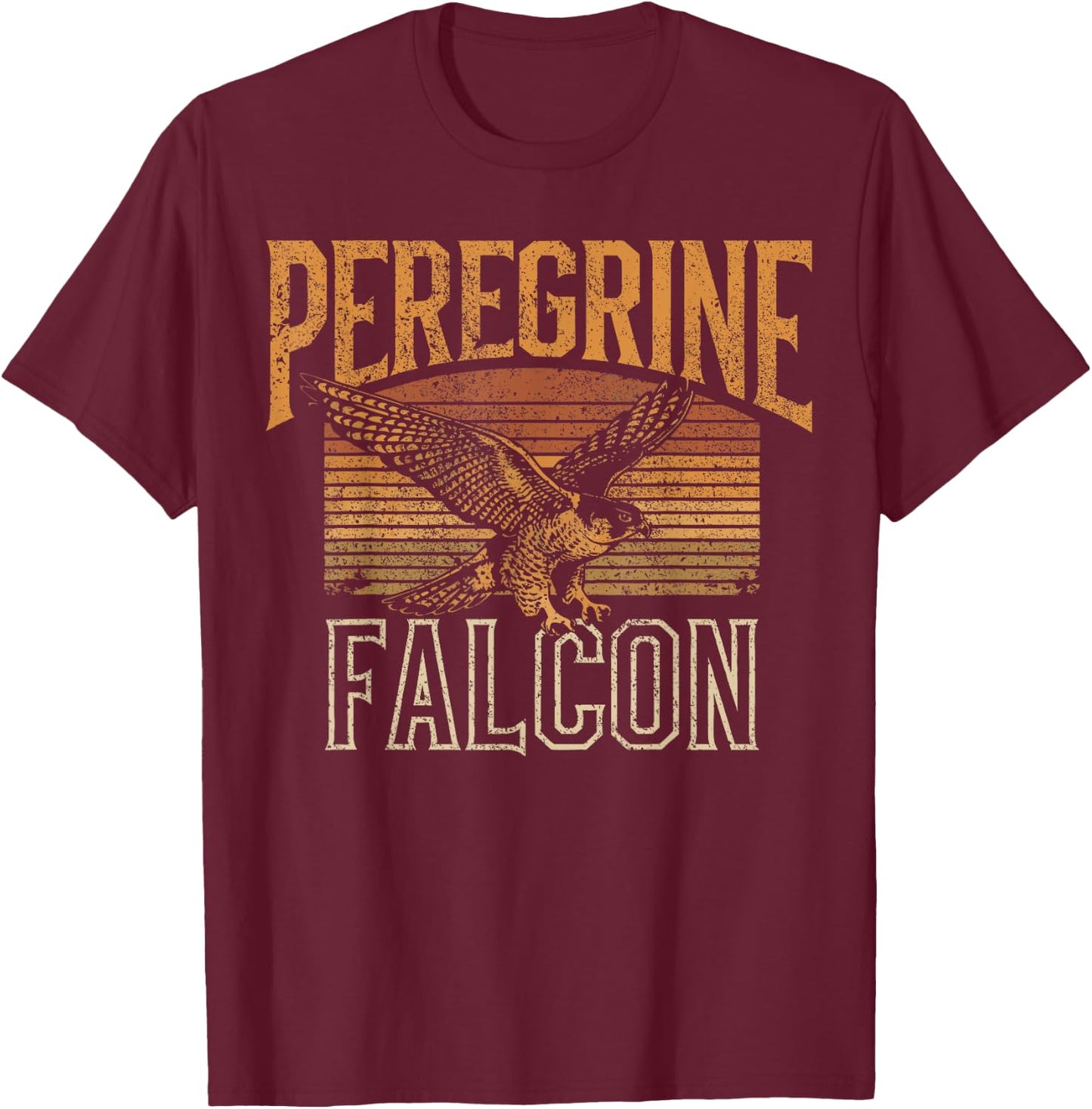Peregrine Falcon Raptor Falconry T-Shirt - T-Shirt | Maroon