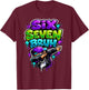 Six Seven Bruh - Dabbing Boy Graffiti T-Shirt - T-Shirt | Maroon