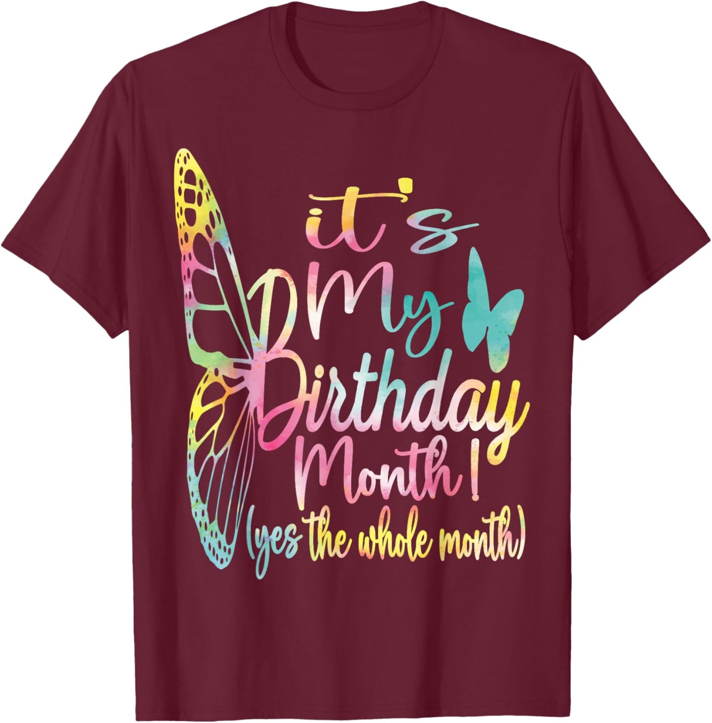 its My Birthday Month, Purple Birthday Shirts T-Shirt - T-Shirt | Maroon