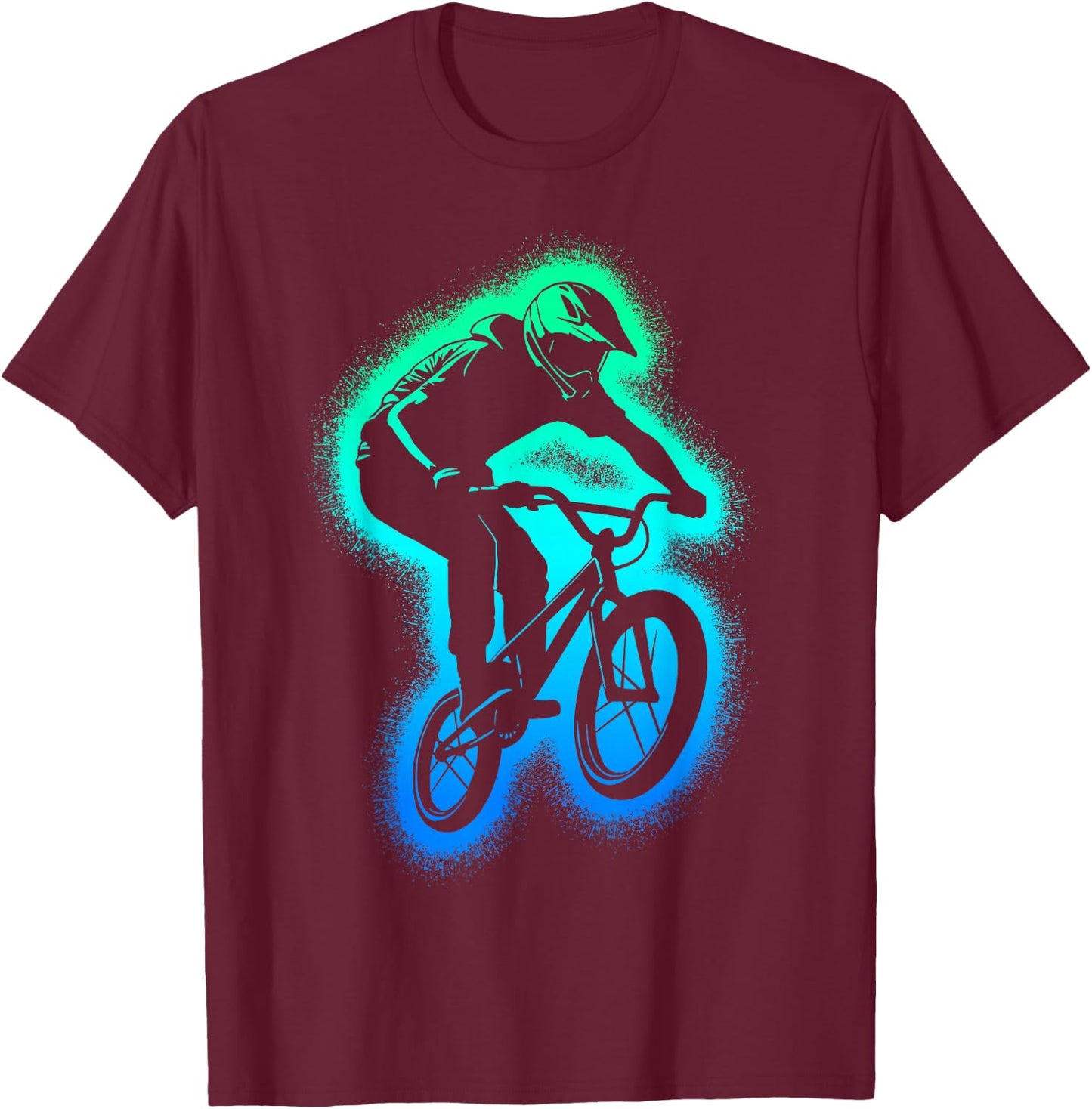 BMX Bike Stunt Men's Bicycle BMX Boys' , black T-Shirt - T-Shirt | Maroon