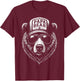Papa Geschenk Vatertag Bester Papa Papa Bär Lustiges T-Shirt - T-Shirt | Maroon