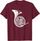 French Horn Horn Draftsman T-Shirt - T-Shirt | Maroon