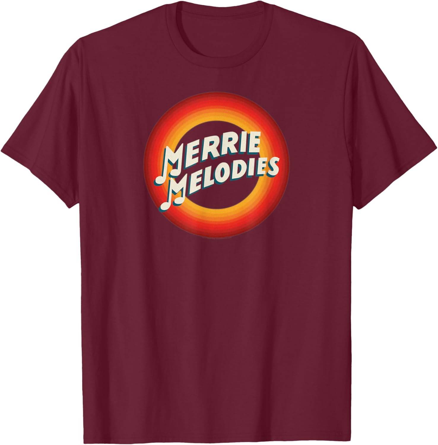 Looney Tunes Merrie Melodies Logo T-Shirt - T-Shirt | Maroon