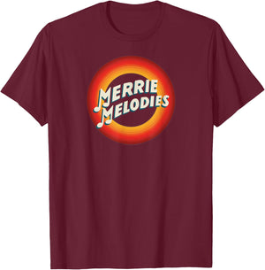 Looney Tunes Merrie Melodies Logo T-Shirt - T-Shirt | Maroon