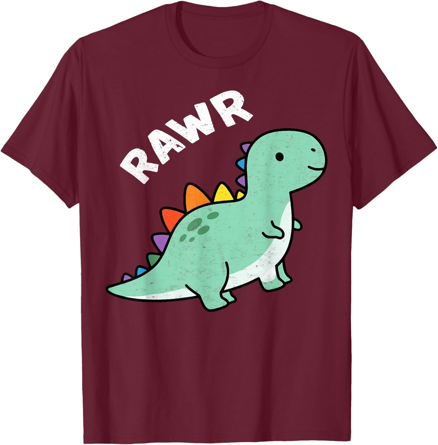Rawr Cute Dinosaur Lover Dino Fans Boys Girls T-Shirt - T-Shirt | Maroon